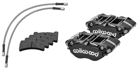 84-89 PORSCHE 911 DYNAPRO CALIPER SET,REAR,WITH LINES,BLACK