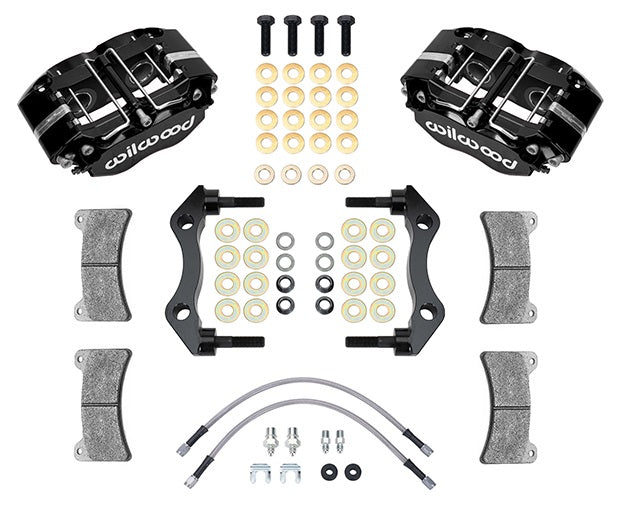 84-89 PORSCHE 911 DYNAPRO CALIPER SET,REAR,WITH LINES,BLACK