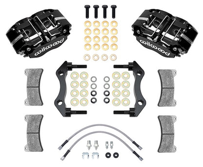84-89 PORSCHE 911 DYNAPRO CALIPER SET,REAR,WITH LINES,BLACK