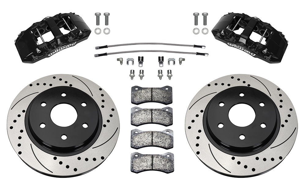 10-18 FORD F-150,EXPEDITION,NAVIGATOR,FRONT,AERO 6 PISTON,13.38" DRILLED,BLACK