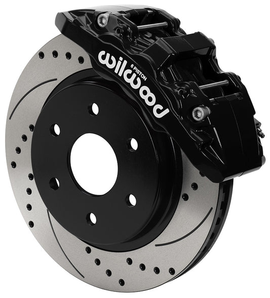 10-14 FORD F-150 SVT RAPTOR,FRONT,6 PISTON,13.38" DRILLED ROTORS,BLACK CALIPERS