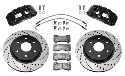 10-14 FORD F-150 SVT RAPTOR,FRONT,6 PISTON,13.38" DRILLED ROTORS,BLACK CALIPERS