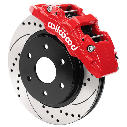 17-20 FORD F-150 RAPTOR,FRONT,AERO 6 PISTON,13.38" DRILLED ROTORS,RED CALIPERS