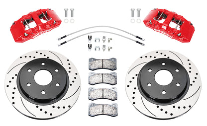 17-20 FORD F-150 RAPTOR,FRONT,AERO 6 PISTON,13.38" DRILLED ROTORS,RED CALIPERS