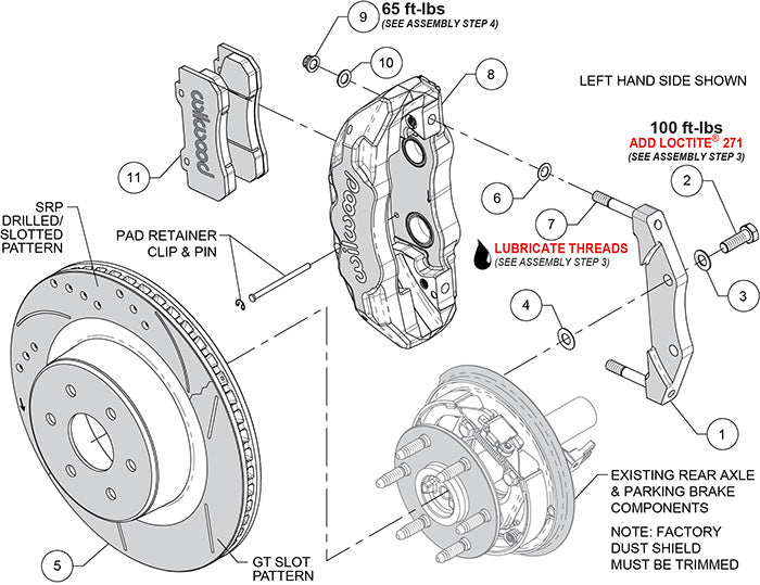 99-18 GM 1500 TRUCK/SUV,REAR,TX4R 4 PISTON BLACK CALIPERS,16" ROTORS