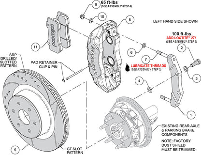 99-18 GM 1500 TRUCK/SUV,REAR,TX4R 4 PISTON RED CALIPERS,16" ROTORS