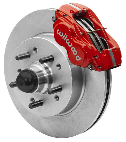 55-57 CHEVY FRONT KIT FOR WWE TRI FIVE PRO SPINDLES,11.50" ROTORS,RED CALIPERS
