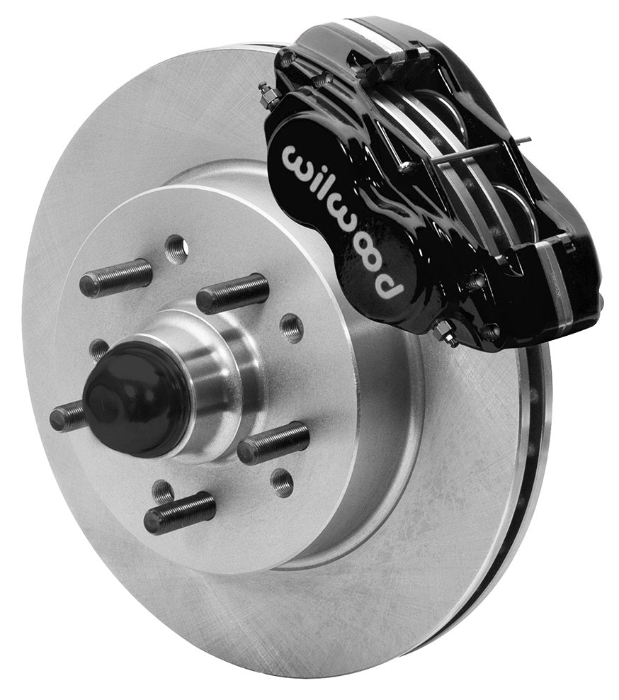 55-57 CHEVY FRONT KIT FOR WWE TRI FIVE PRO SPINDLES,11.50" ROTORS,BLACK CALIPERS
