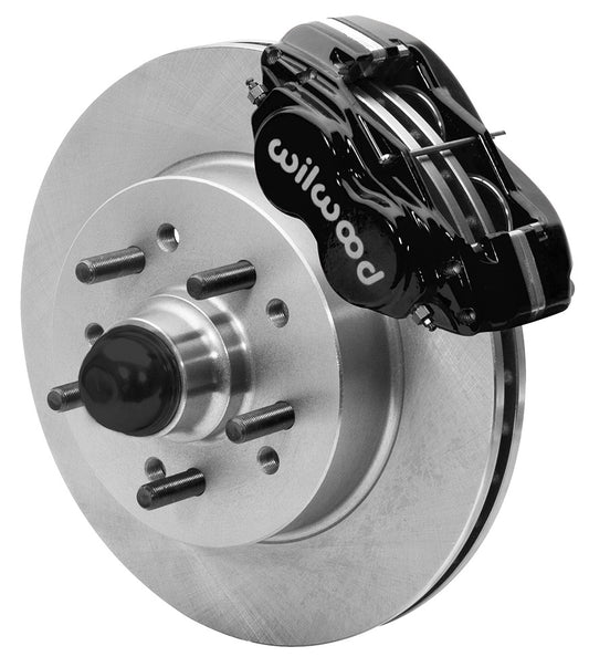55-57 CHEVY FRONT KIT FOR WWE TRI FIVE PRO SPINDLES,11.50" ROTORS,BLACK CALIPERS