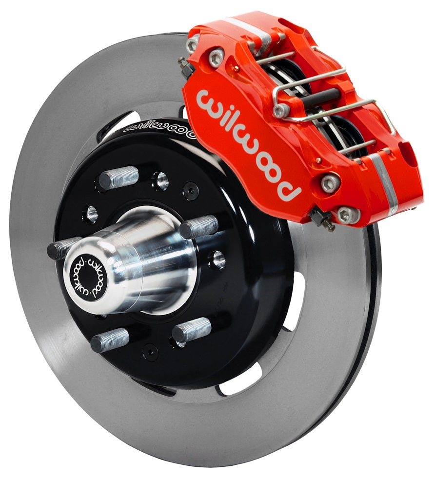 55-57 CHEVY FRONT KIT FOR WWE TRI FIVE PRO SPINDLES,12" ROTORS,RED CALIPERS
