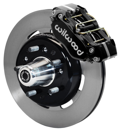 55-57 CHEVY FRONT KIT FOR WWE TRI FIVE PRO SPINDLES,12" ROTORS,BLACK CALIPERS
