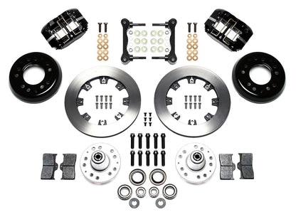 55-57 CHEVY FRONT KIT FOR WWE TRI FIVE PRO SPINDLES,12" ROTORS,BLACK CALIPERS