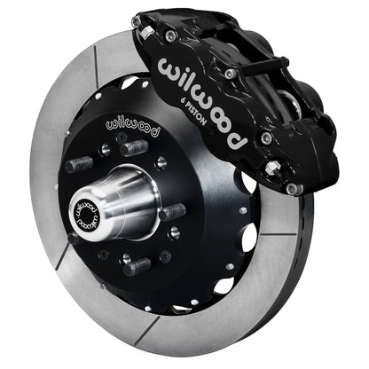 55-57 CHEVY FRONT KIT FOR WWE TRI FIVE PRO SPINDLES,13" ROTORS,BLACK CALIPERS
