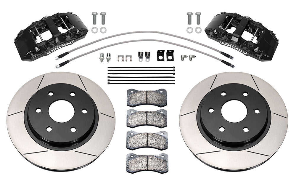 21-UP FORD F-150,FRONT,AERO 6 PISTON,13.38" ROTORS,BLACK CALIPERS