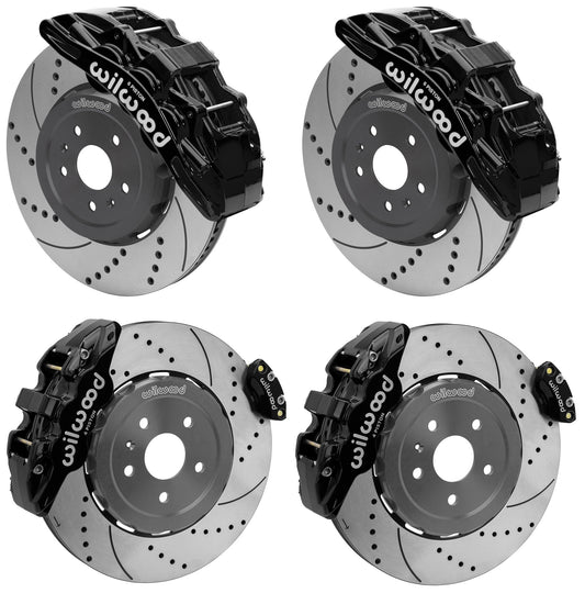 20-23 CORVETTE FULL DISC BRAKE KIT,15" DRILLED ROTORS,BLACK CALIPERS