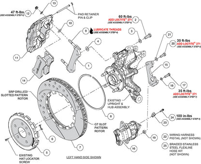 20-23 CORVETTE C8,REAR,AERO4,15" DRILLED ROTORS,RED CALIPERS