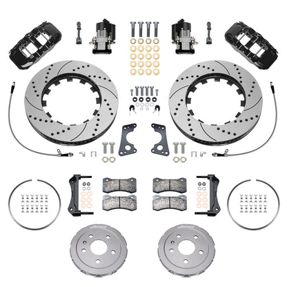 20-23 CORVETTE C8,REAR,AERO4,15" DRILLED ROTORS,BLACK CALIPERS