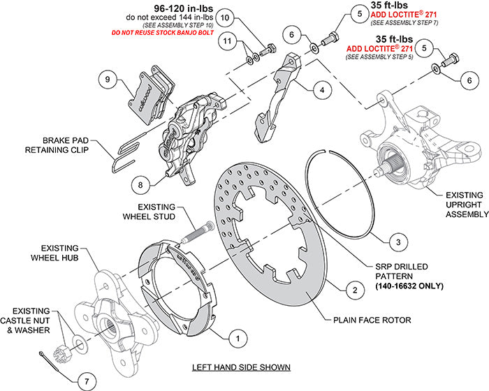 14-23 POLARIS RZR-XP1000,UTV,RACING FRONT BRAKE KIT,11.25" ROTORS