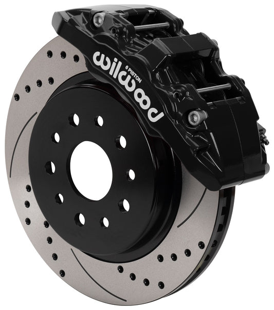 07-18 JEEP JK WRANGLER,FRONT,AERO 6 PISTON,13.38" DRILLED ROTORS,BLACK CALIPERS