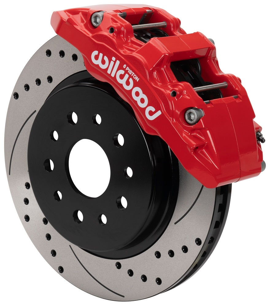 07-18 JEEP JK WRANGLER,FRONT,AERO 6 PISTON,13.38" DRILLED ROTORS,RED CALIPERS