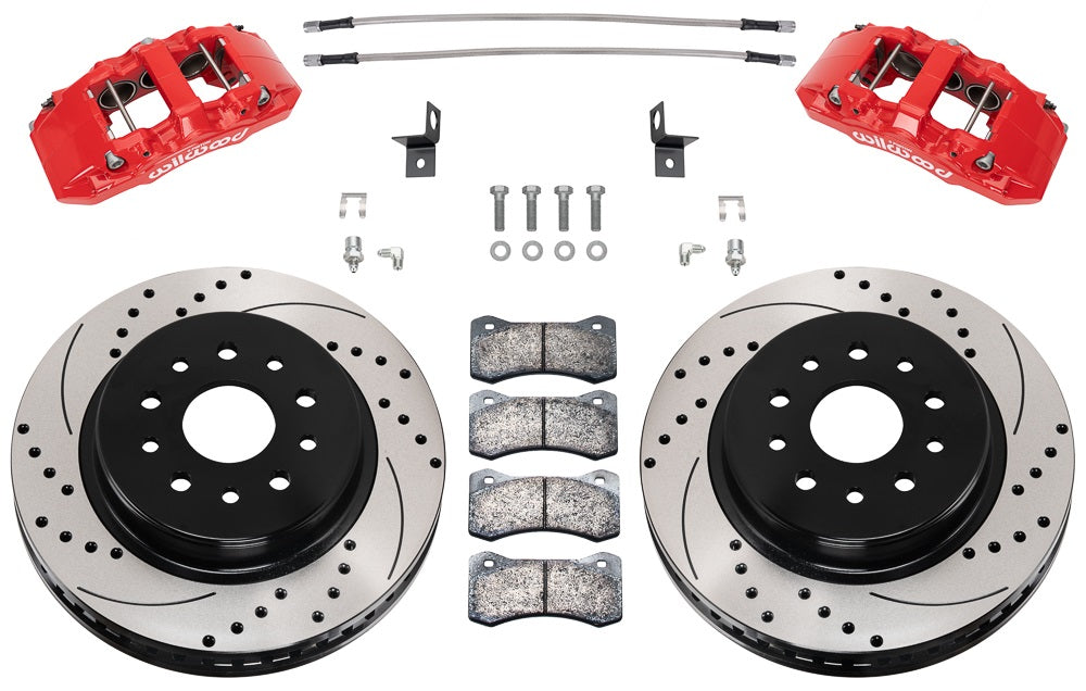 07-18 JEEP JK WRANGLER,FRONT,AERO 6 PISTON,13.38" DRILLED ROTORS,RED CALIPERS