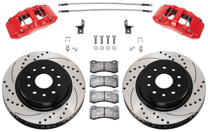 07-18 JEEP JK WRANGLER,FRONT,AERO 6 PISTON,13.38" DRILLED ROTORS,RED CALIPERS