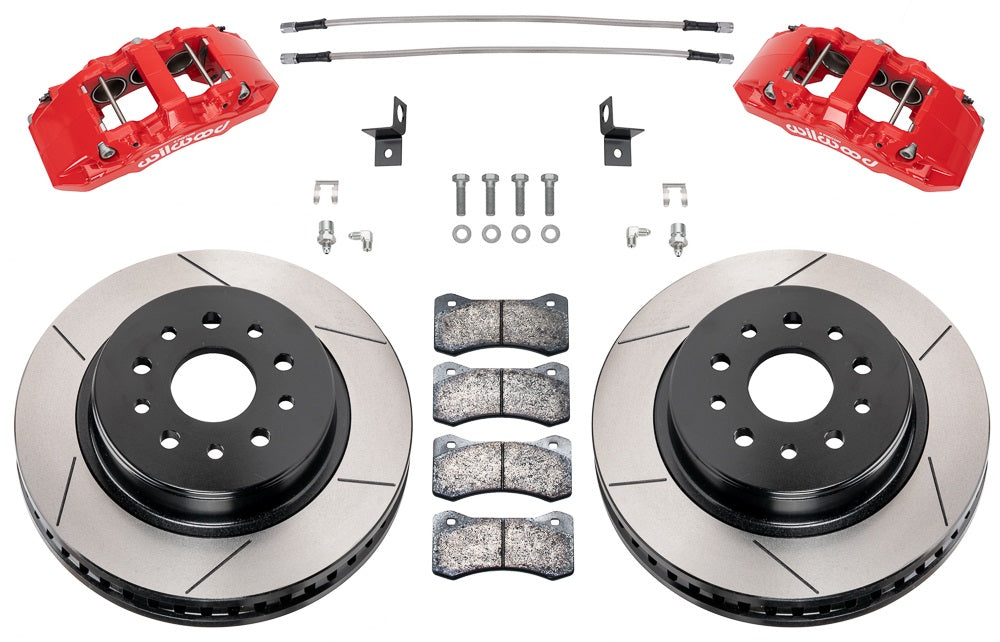 07-18 JEEP JK WRANGLER,FRONT,AERO 6 PISTON,13.38" ROTORS,RED CALIPERS