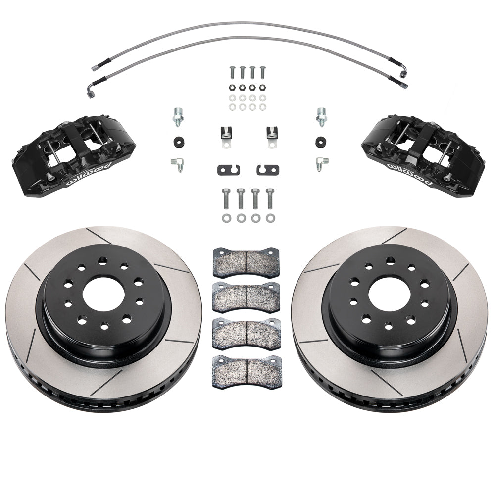 18-21 JEEP JL WRANGLER,FRONT,AERO 6 PISTON,13.38" ROTORS,BLACK CALIPERS