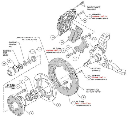 73-83 CDP A,B,E,F,J-BODY,W/DISC SPINDLES,DP6,12" DRILLED,RED