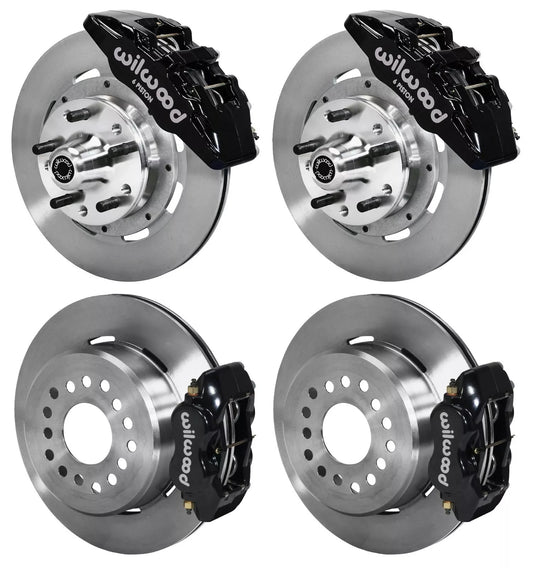 73-83 CDP W/DISC SPINDLES FULL DISC BRAKE KIT,12" ROTORS,6/4 PISTON BLACK