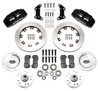73-83 CDP W/DISC SPINDLES FULL DISC BRAKE KIT,12" ROTORS,6/4 PISTON BLACK