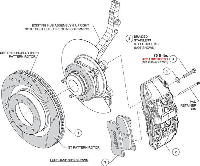 05-23 TOYOTA TACOMA,03-14 4RUNNER,FJ,FRONT,AERO6-DM,13.31" ROTORS,RED CALIPERS