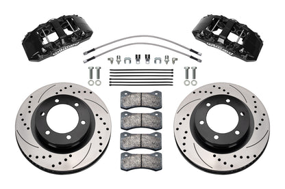 21-24 FORD BRONCO,FRONT,AERO6-DM,13.38" DRILLED ROTORS,BLACK CALIPERS