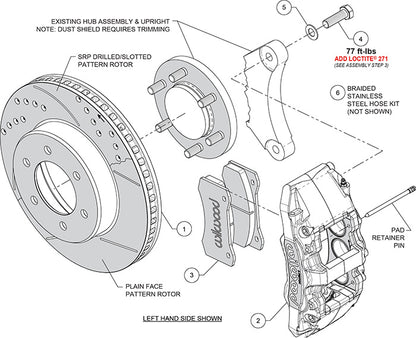 22 TOYOTA TUNDRA,LC300,FRONT,AERO6-DM,13.56" DRILLED ROTORS,RED CALIPERS