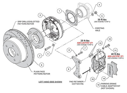 88-99 CHEVY C1500 FULL DISC BRAKE KIT & WILWOOD DROP SPINDLES,12" ROTORS,BLACK