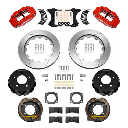 COILOVER SYSTEM,WILWOOD 14" BRAKES,RED,88-98 C1500 TRUCK