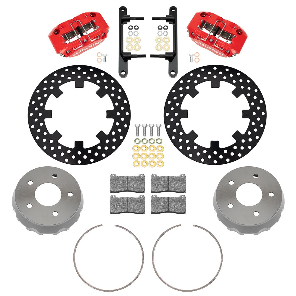 22-23 POLARIS RZR,UTV,5-LUG,FRONT BRAKE KIT,11.25" DRILLED ROTORS,RED CALIPERS