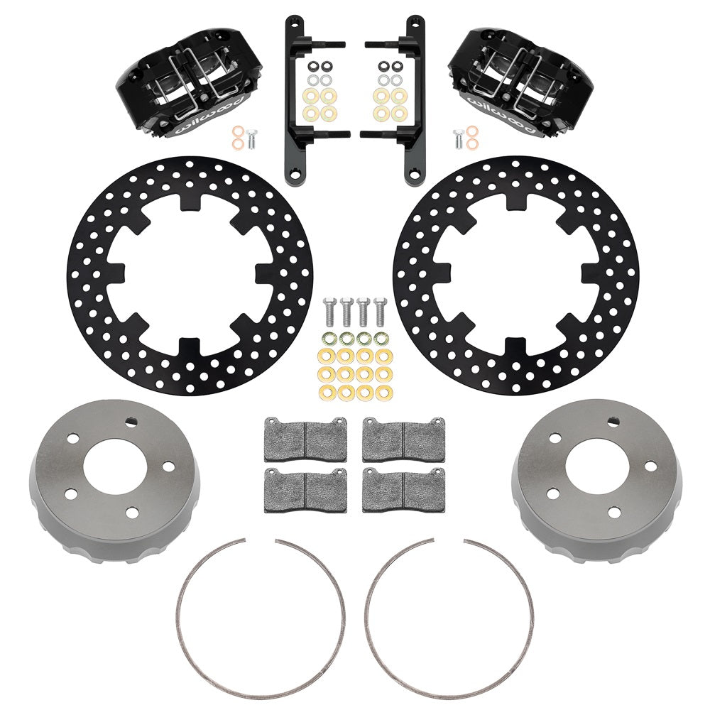22-23 POLARIS RZR,UTV,5-LUG,FRONT BRAKE KIT,11.25" DRILLED ROTORS,BLACK CALIPERS