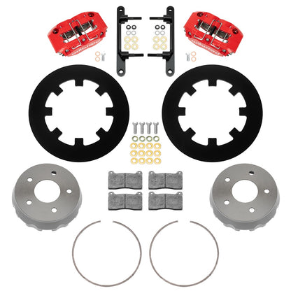 22-23 POLARIS RZR,UTV,5-LUG,FRONT BRAKE KIT,11.25" ROTORS,RED CALIPERS