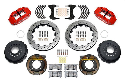 GM G-BODY BRAKE KIT,2.62",REAR PB,FNSL4R CALIPERS,12.88" DRILLED,RED