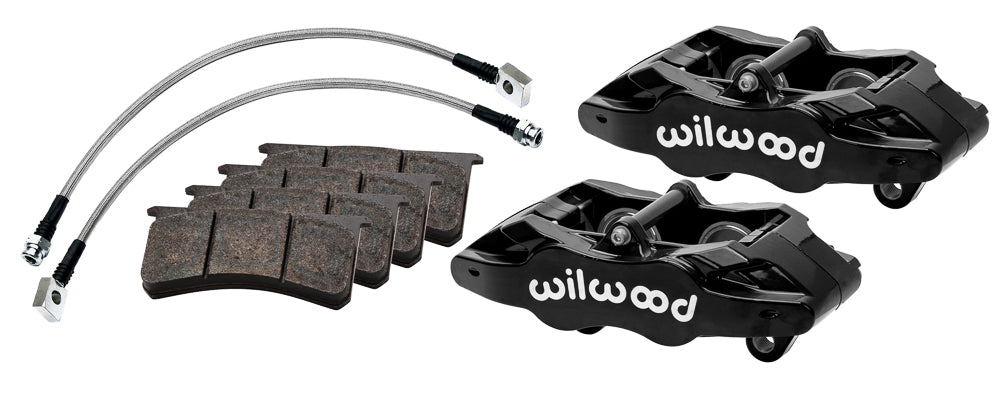 97-04 CORVETTE C5 FRONT SLC5 4 PISTON CALIPER & PAD SET,BLACK