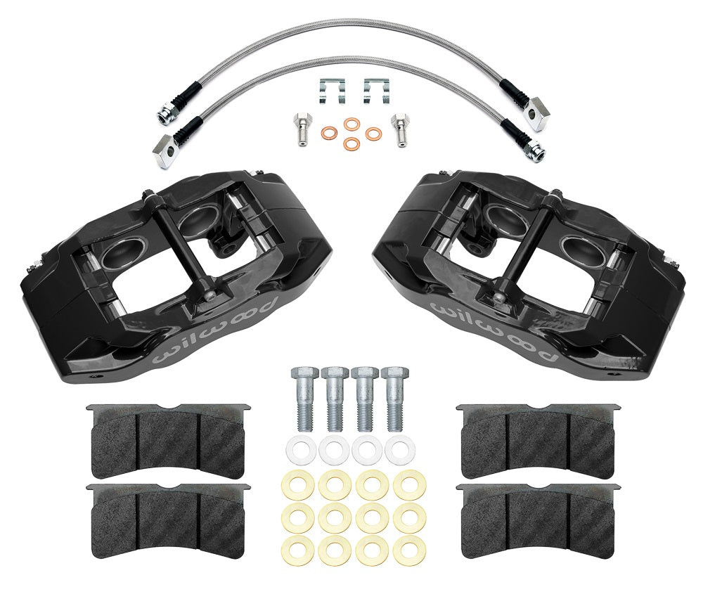 97-04 CORVETTE C5 FRONT SLC5 4 PISTON CALIPER & PAD SET,BLACK