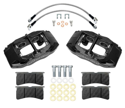 97-04 CORVETTE C5 FRONT SLC5 4 PISTON CALIPER & PAD SET,BLACK