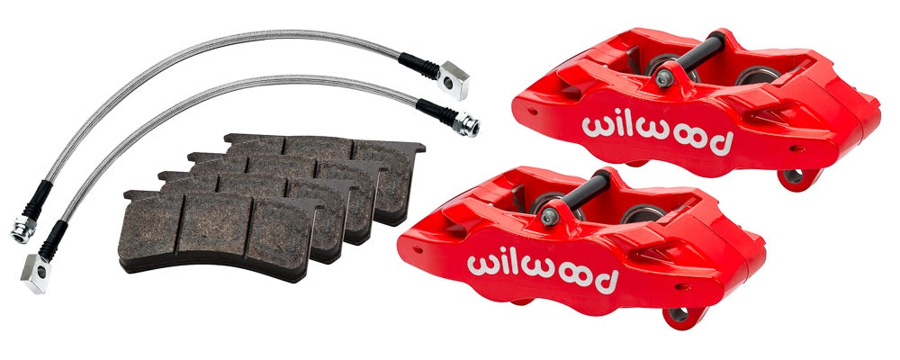 97-04 CORVETTE C5 FRONT SLC5 4 PISTON CALIPER & PAD SET,RED