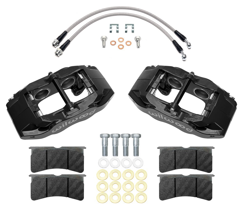 05-13 CORVETTE C6 FRONT SLC6 4 PISTON CALIPER & PAD SET,BLACK