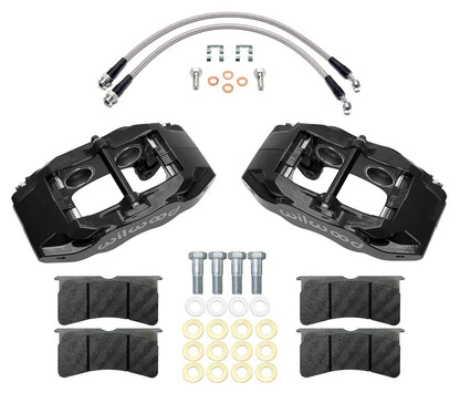 05-13 CORVETTE C6 FRONT SLC6 4 PISTON CALIPER & PAD SET,BLACK