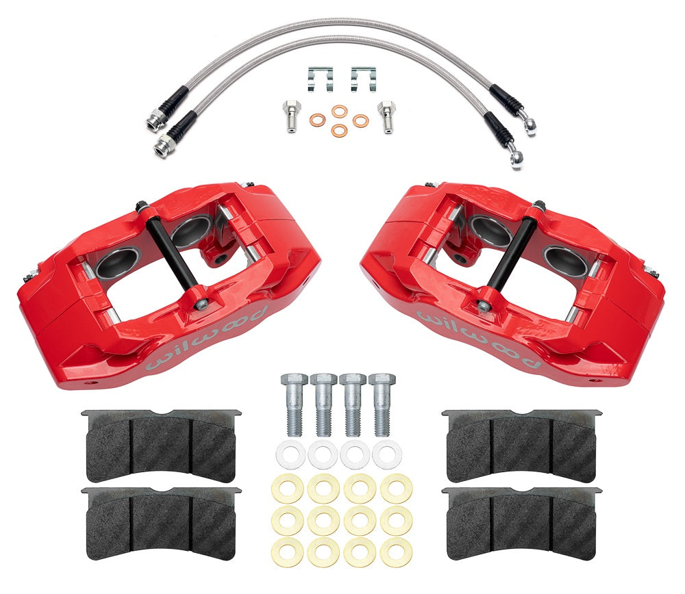 05-13 CORVETTE C6 FRONT SLC6 4 PISTON CALIPER & PAD SET,RED