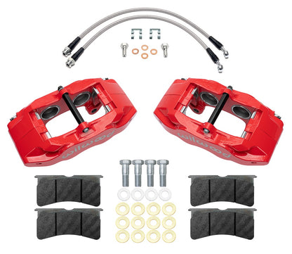 05-13 CORVETTE C6 FRONT SLC6 4 PISTON CALIPER & PAD SET,RED