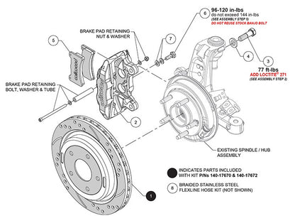 05-13 CORVETTE C6 REAR DPC6 4 PISTON CALIPER & PAD SET,BLACK