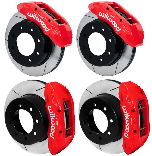 23-26 FORD F-250,F-350 4WD FULL DISC BRAKE KIT,TX6R 6 PISTON,15" ROTORS,RED
